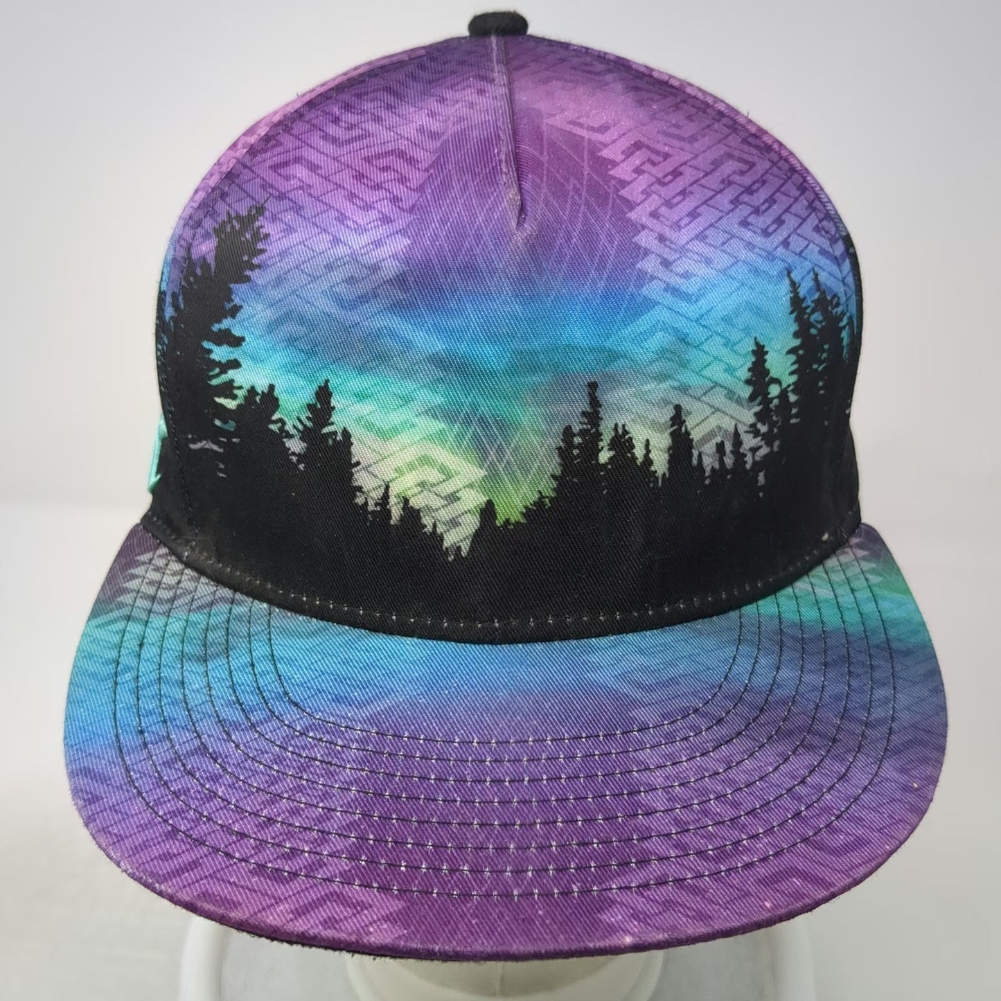 Grassroots California 5 Panel Purple Hat One Size Northern Lights Satin GRC