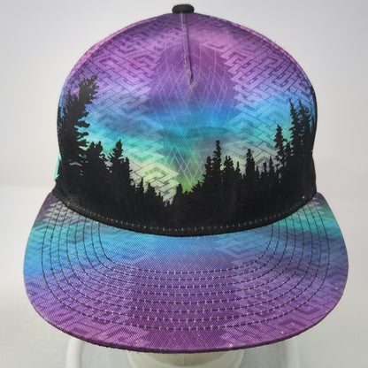 Grassroots California 5 Panel Purple Hat One Size Northern Lights Satin GRC