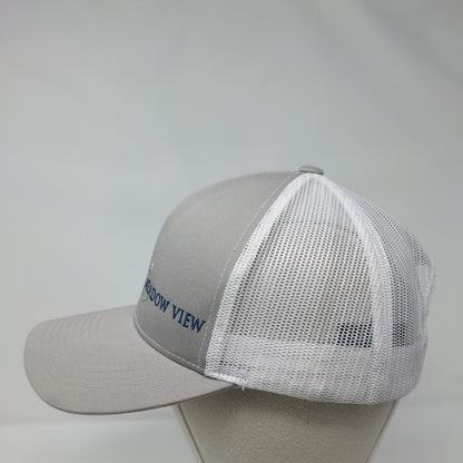 Meadow View Snapback Trucker Hat Gray One Size Mesh Back Embroidered