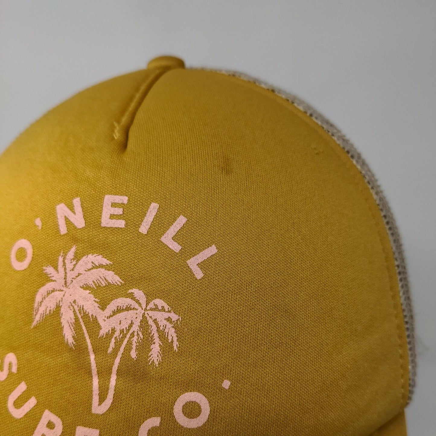 O'Neill Surf Co. Snapback Mesh Back Trucker Hat Yellow OSFA Colorblock