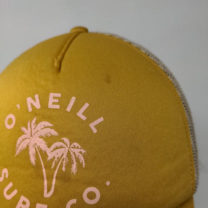 O'Neill Surf Co. Snapback Mesh Back Trucker Hat Yellow OSFA Colorblock