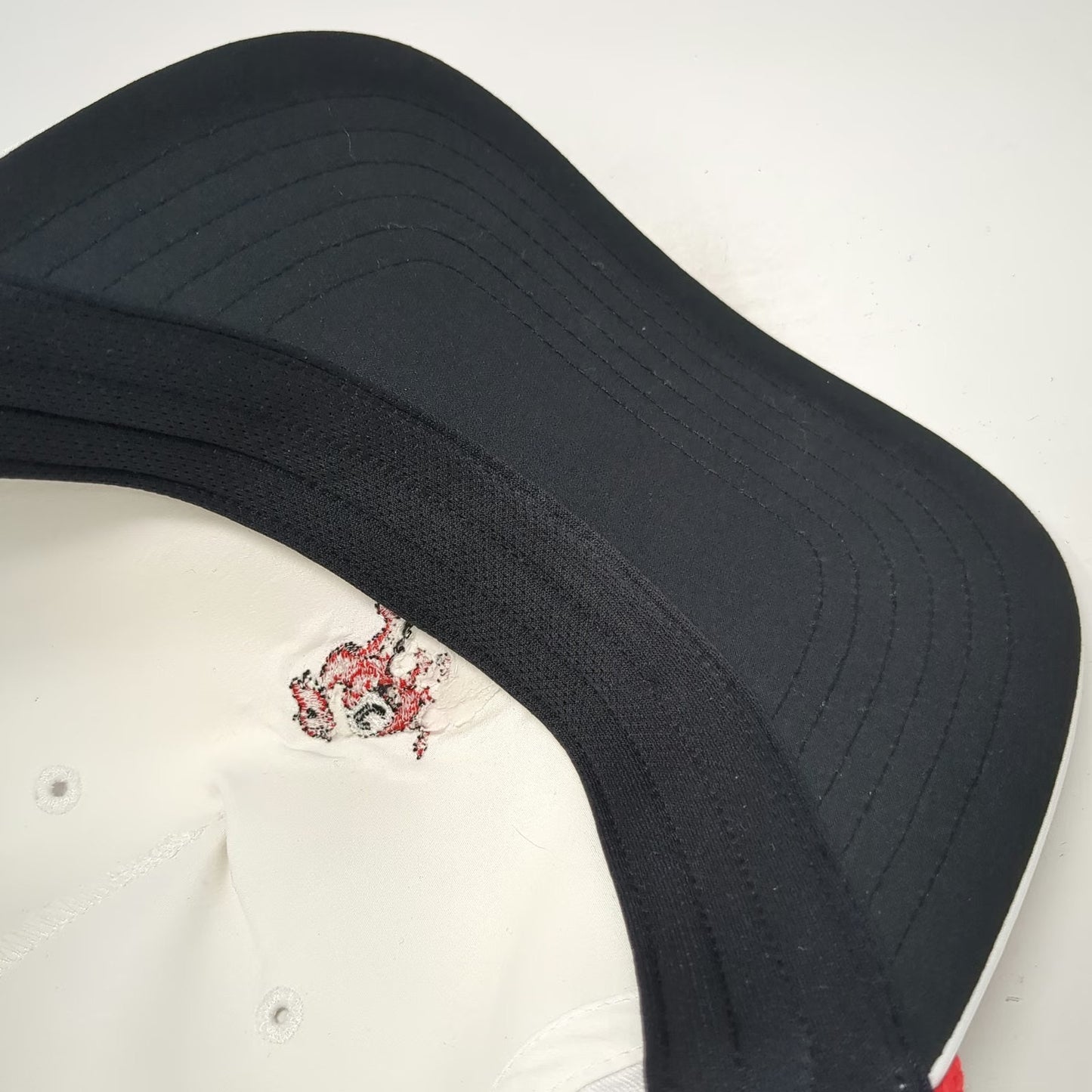 Adidas 5 Panel White Camelback Golf Club Red Rope Snapback Hat Golfing Vintage