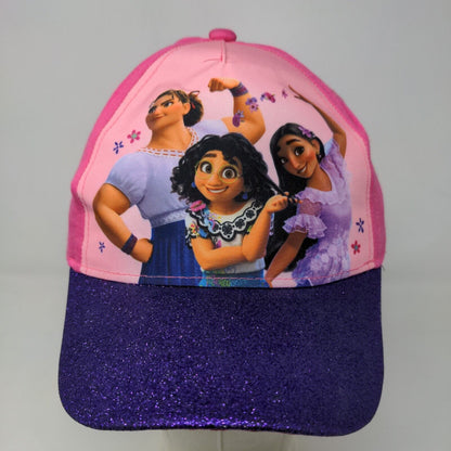 Disney Encanto Girl's Strapback Hat Multicolor Sparkly Adjustable