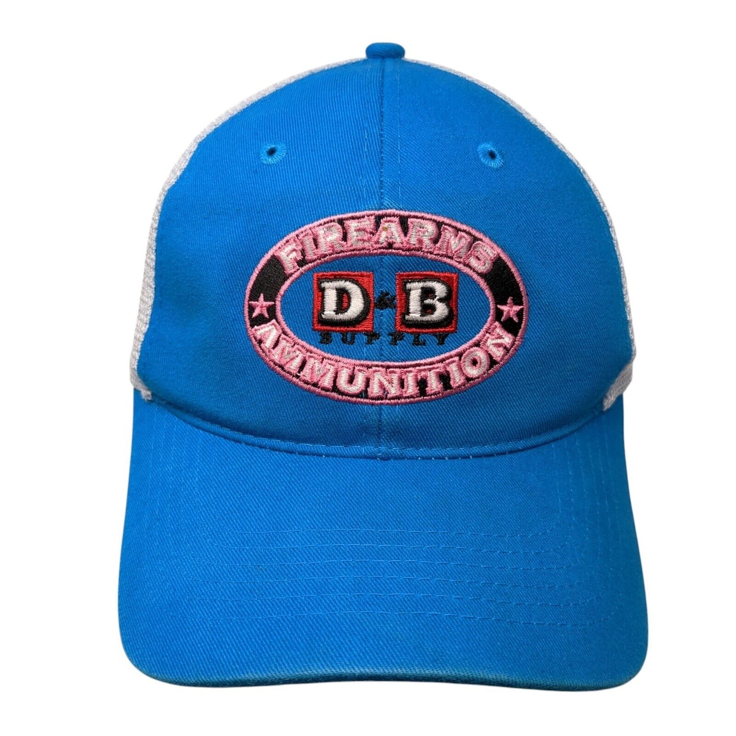 Firearms Ammunition Snapback Trucker Hat Blue One Size Mesh Back Outdoor