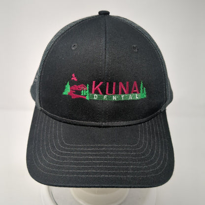 Kuna Dental Snapback Trucker Hat Black One Size Mesh Back Port Authority