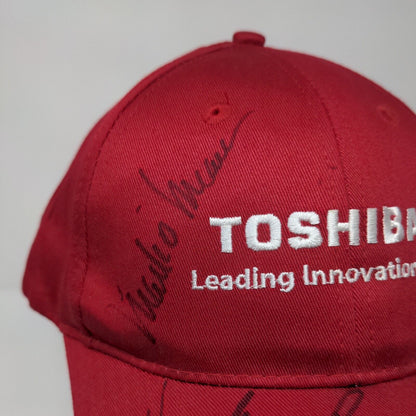 Toshiba Leading Innovation Hat Red OSFA Signed Port & Company 6 Panel