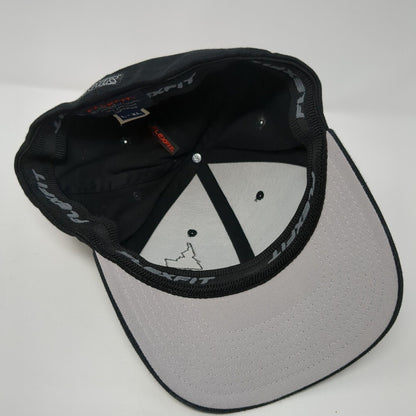 Idaho Roots Fitted Hat Black L/XL Embroidered Flexfit WYR Clothing