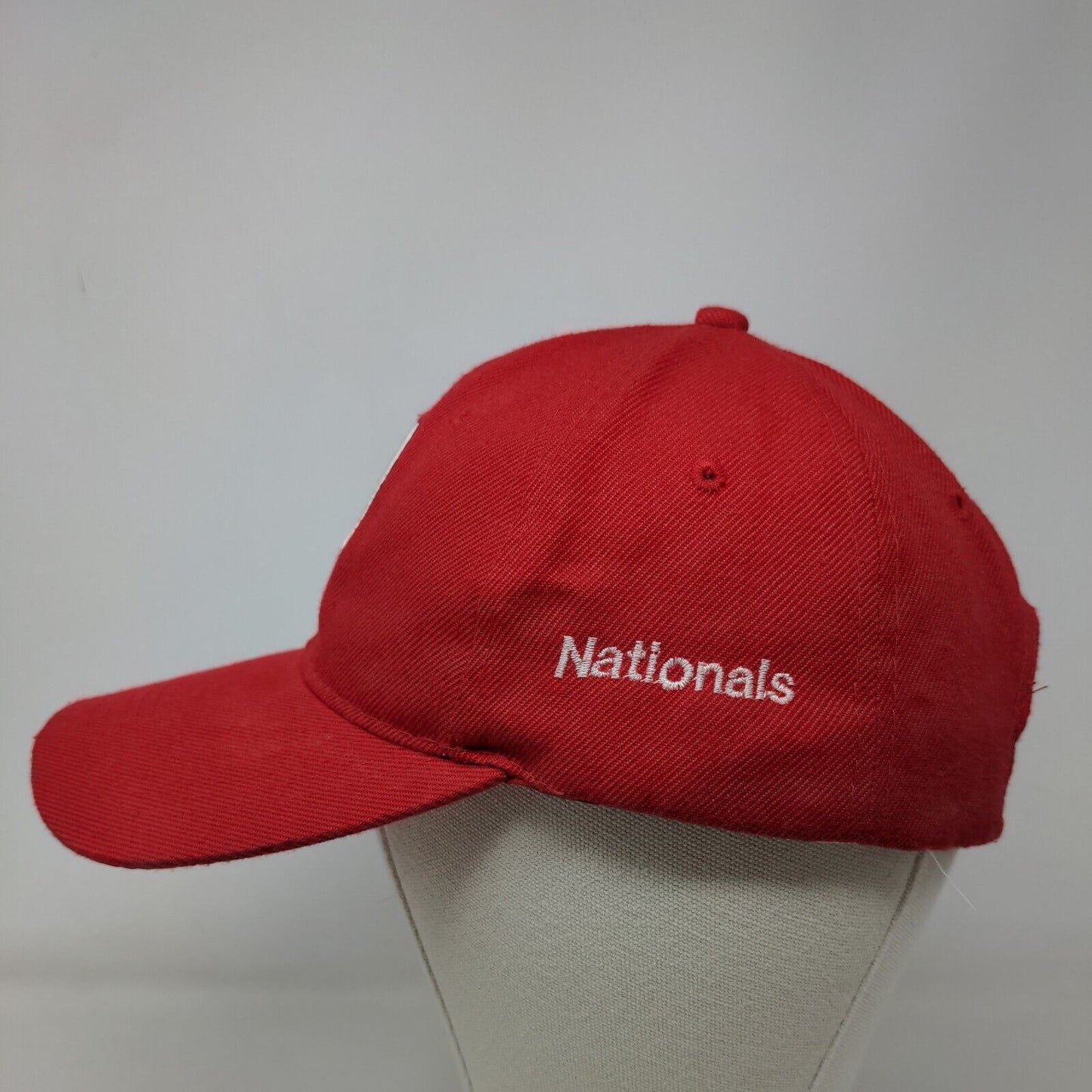 Unbranded Men's Strapback Hat Red Washington Nationals Embroidered Logo