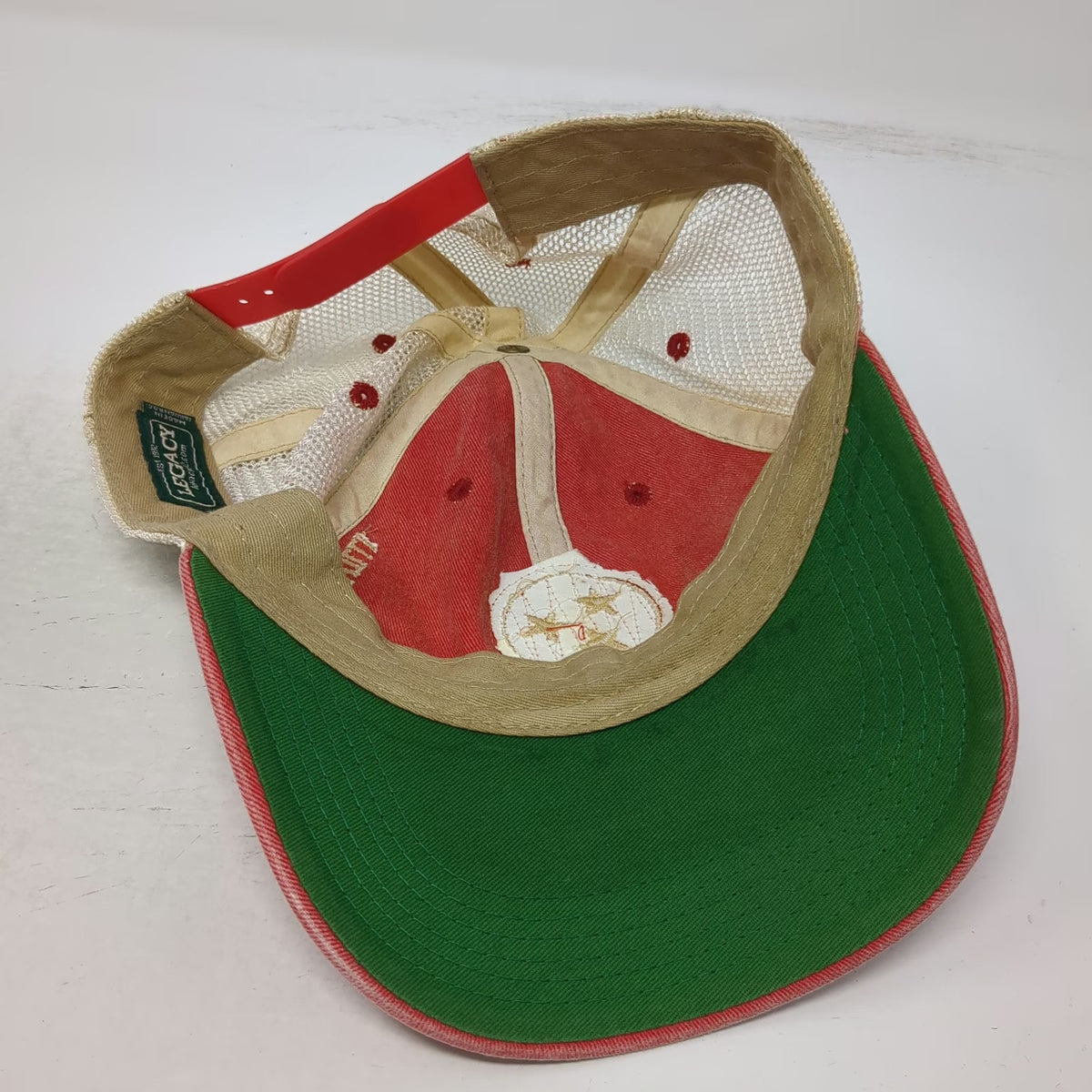 Legacy Trucker Hat Red One Size Nashville Tennessee State Stars Mesh Snapback