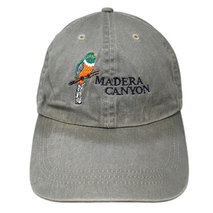 Fahrenheit Baseball Cap Green One Size Madera Canyon Bird Embroidered Strap Hat