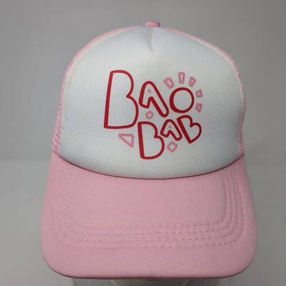 Baobab Snapback Mesh Back Trucker Hat Pink One Size Adjustable Outdoor
