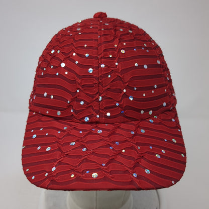 Unbranded Strapback Hat Red One Size Adjustable Sequin Sparkly Outdoor