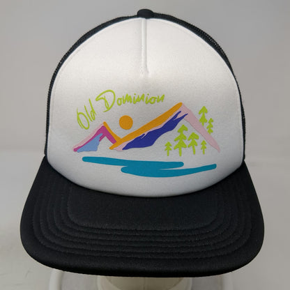 Old Dominion Trucker Hat Black One Size Mountain Graphic Foam Front Mesh Back