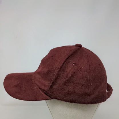 Unbranded Slideback Hat Red One Size Adjustable Vented Holes 6 Panel Blank
