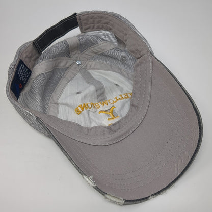 Yellowstone Dutton Ranch Strapback Trucker Hat Gray One Size Adjustable