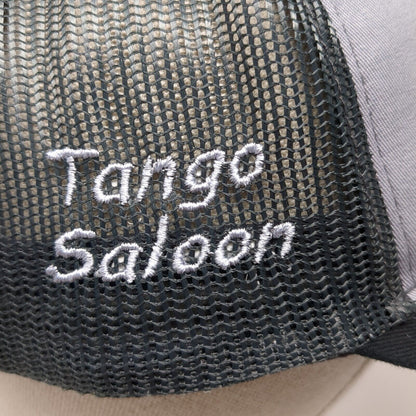 TS Tango Saloon Snapback Trucker Hat Gray One Size Mesh Back Port Authority