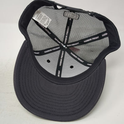 Harbor Freight Trucker Hat Gray One Size Mesh Back Snapback HFT Logo Patch Work