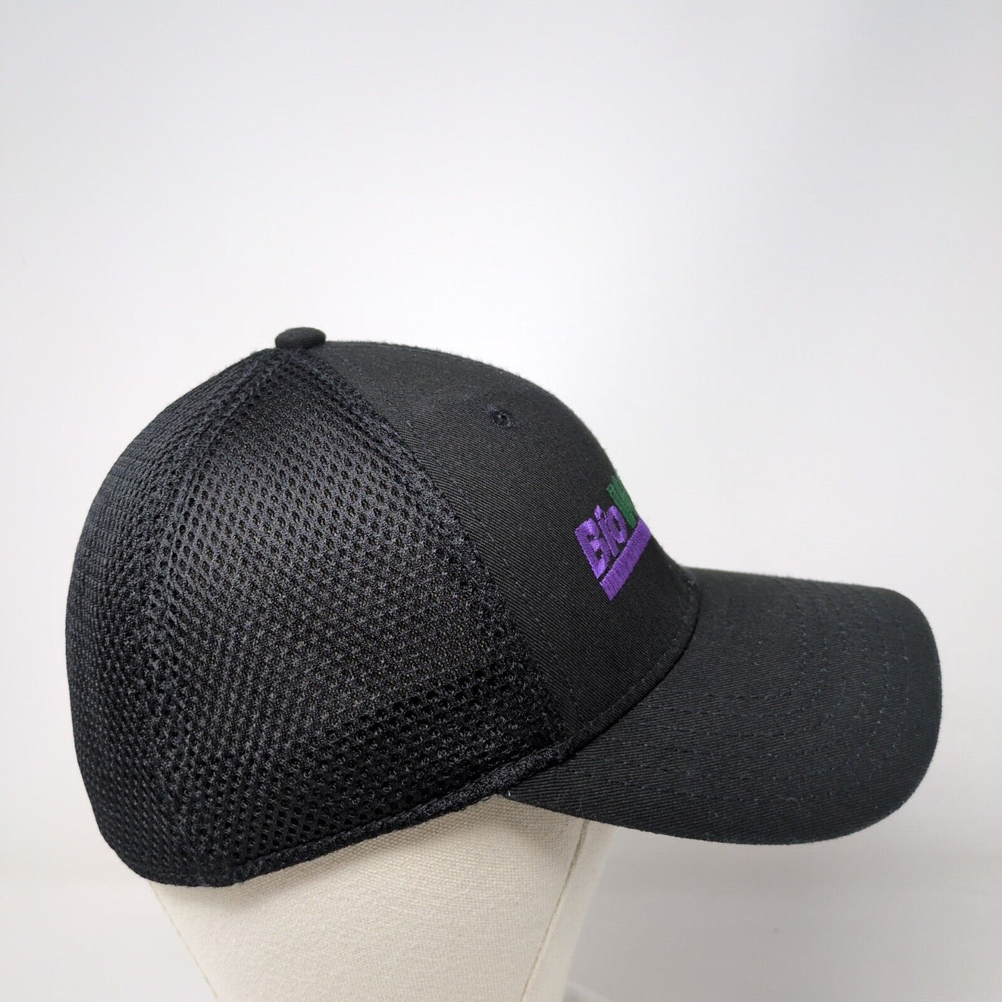 BioWest Ag Solutions Fitted Mesh Back Hat Black S/M Embroidered A-Flex
