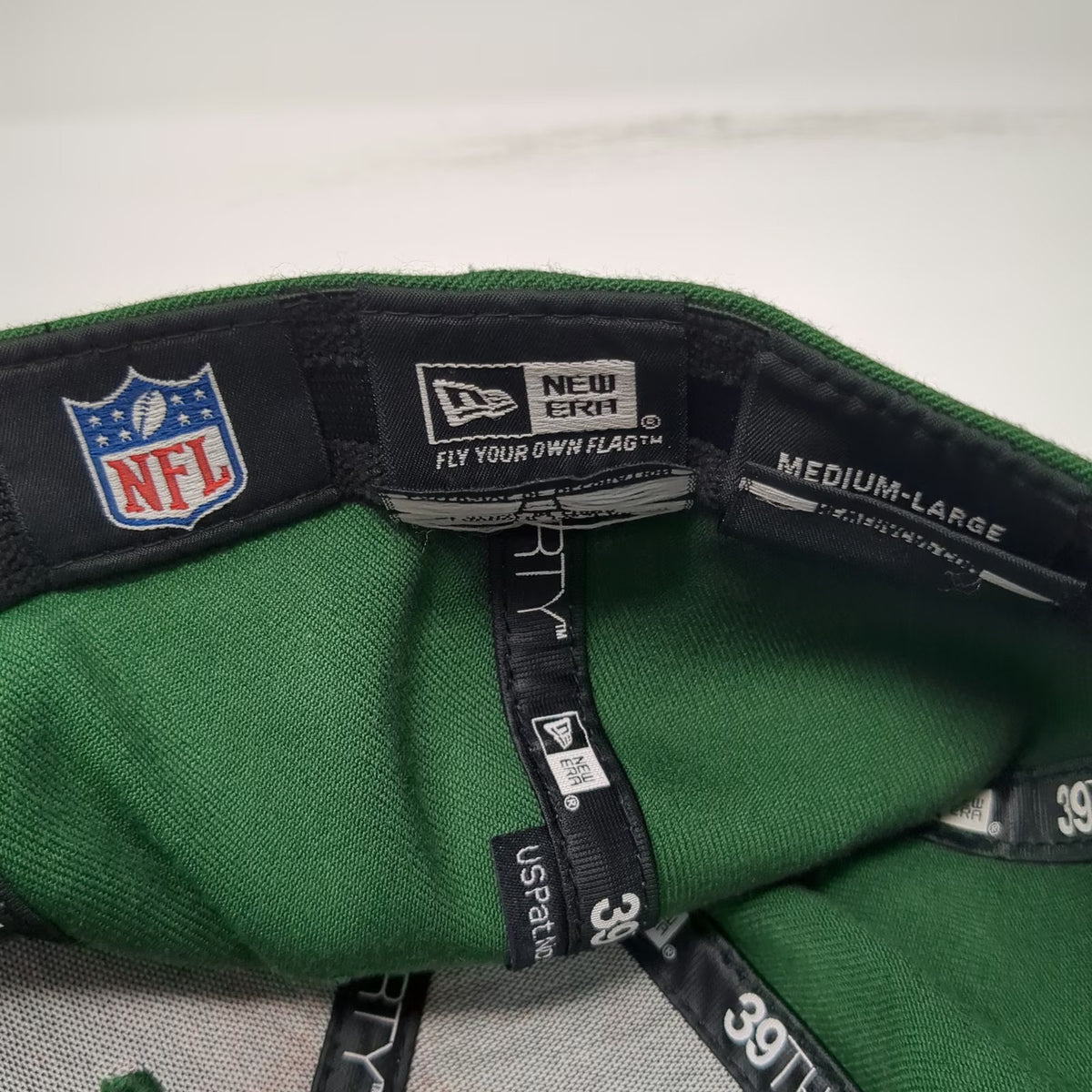 Green Bay Packers NFL New Era Hat Green Yellow L Stretch Fit 39THIRTY Logo Cap