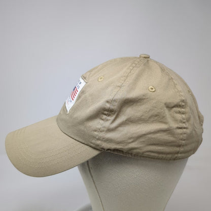 Ahead New England Country Club Baseball Cap Beige One Size American Flag Cotton