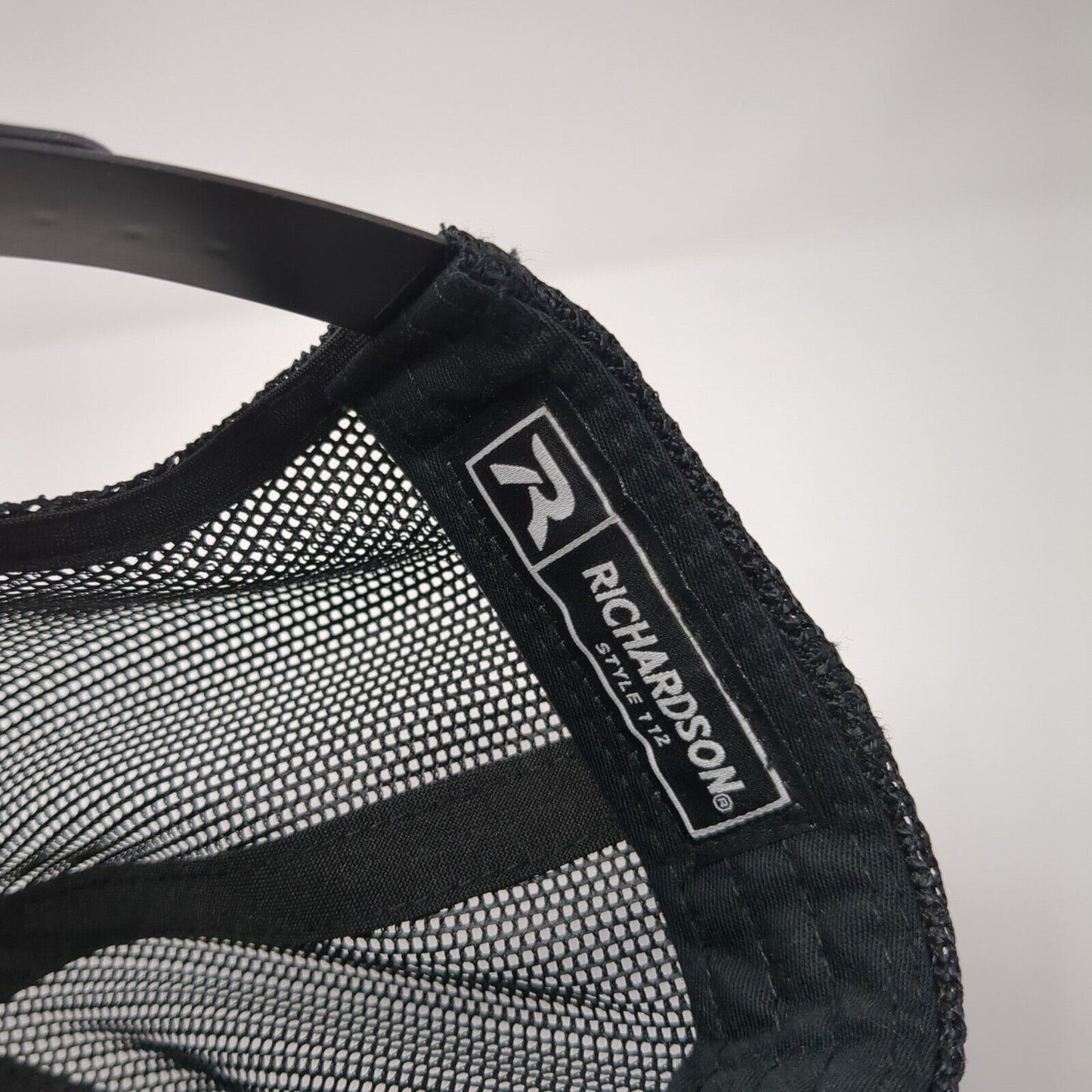 PD Idaho Snapback Trucker Hat Black One Size Adjustable Mesh Back Richardson