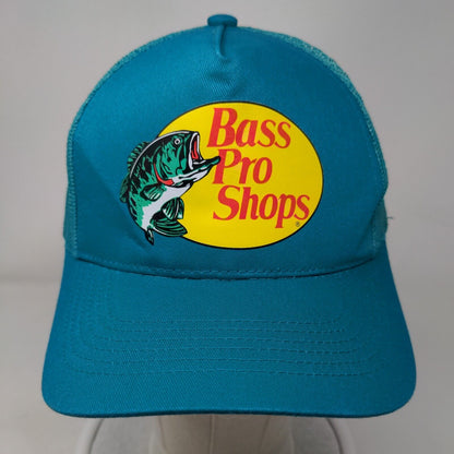 Bass Pro Shops Snapbnack Trucker Hat Blue OSFM Adjustable Gone Fishing Mesh Back