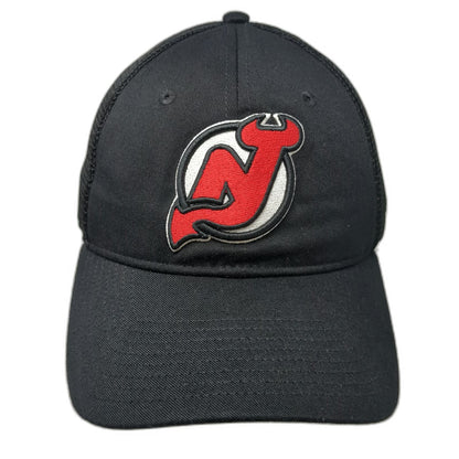 New Jersey Devils NHL Fanatics Trucker Hat Black Red White One Size Snapback