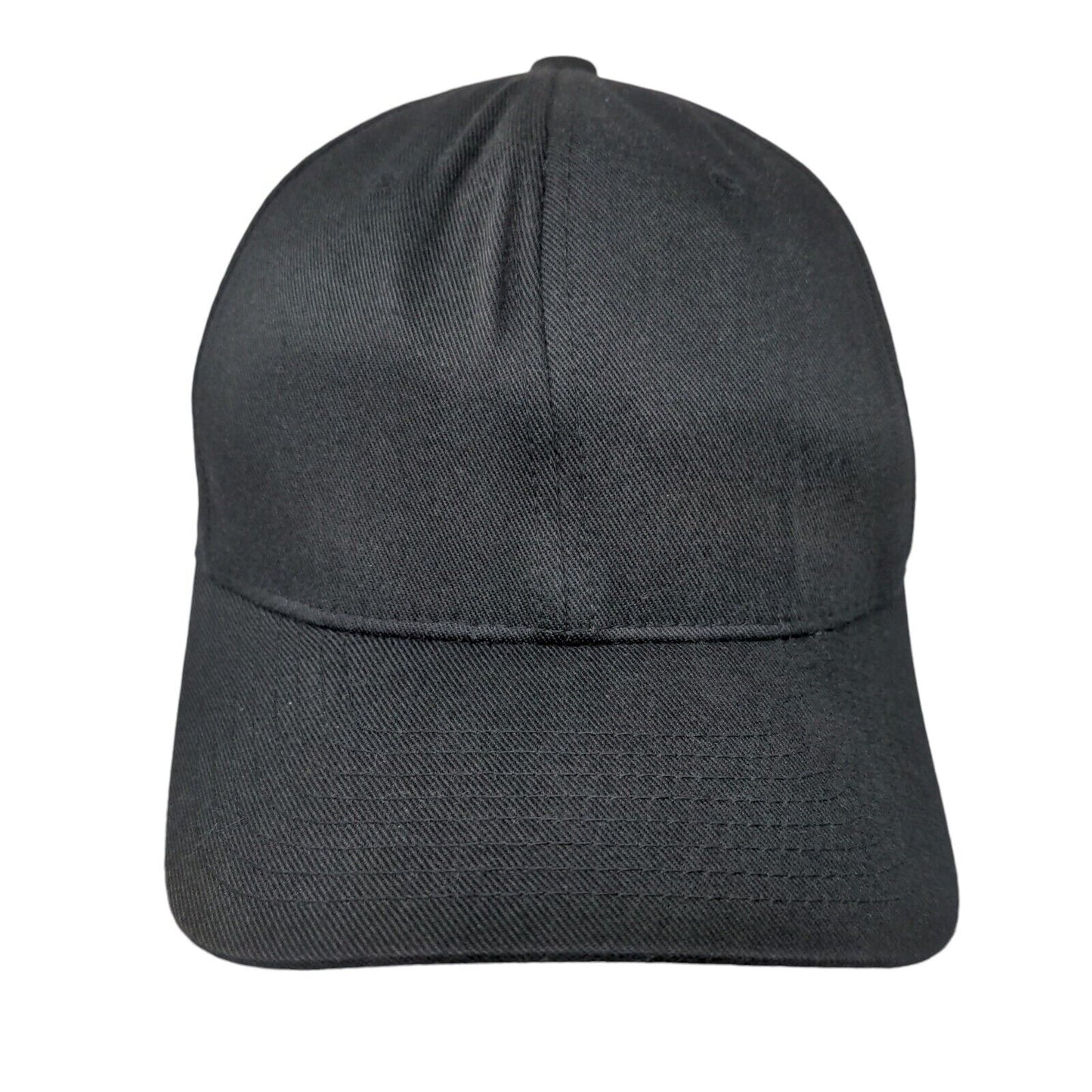 Flexfit Yupoong Fitted Hat Black Small-Medium Solid 6 Panel Blank
