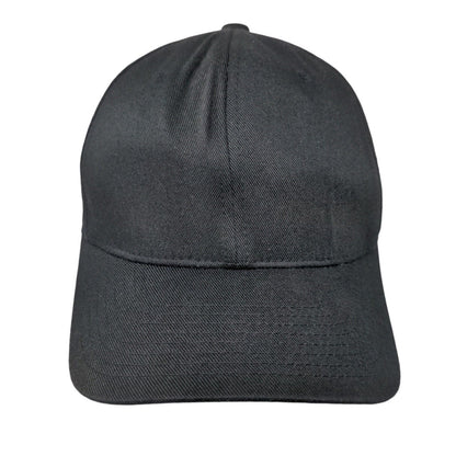 Flexfit Yupoong Fitted Hat Black Small-Medium Solid 6 Panel Blank