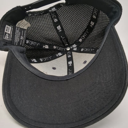 New Era Trucker Hat Black One Size OK 4WD Snapback Mesh Back Curved Bill