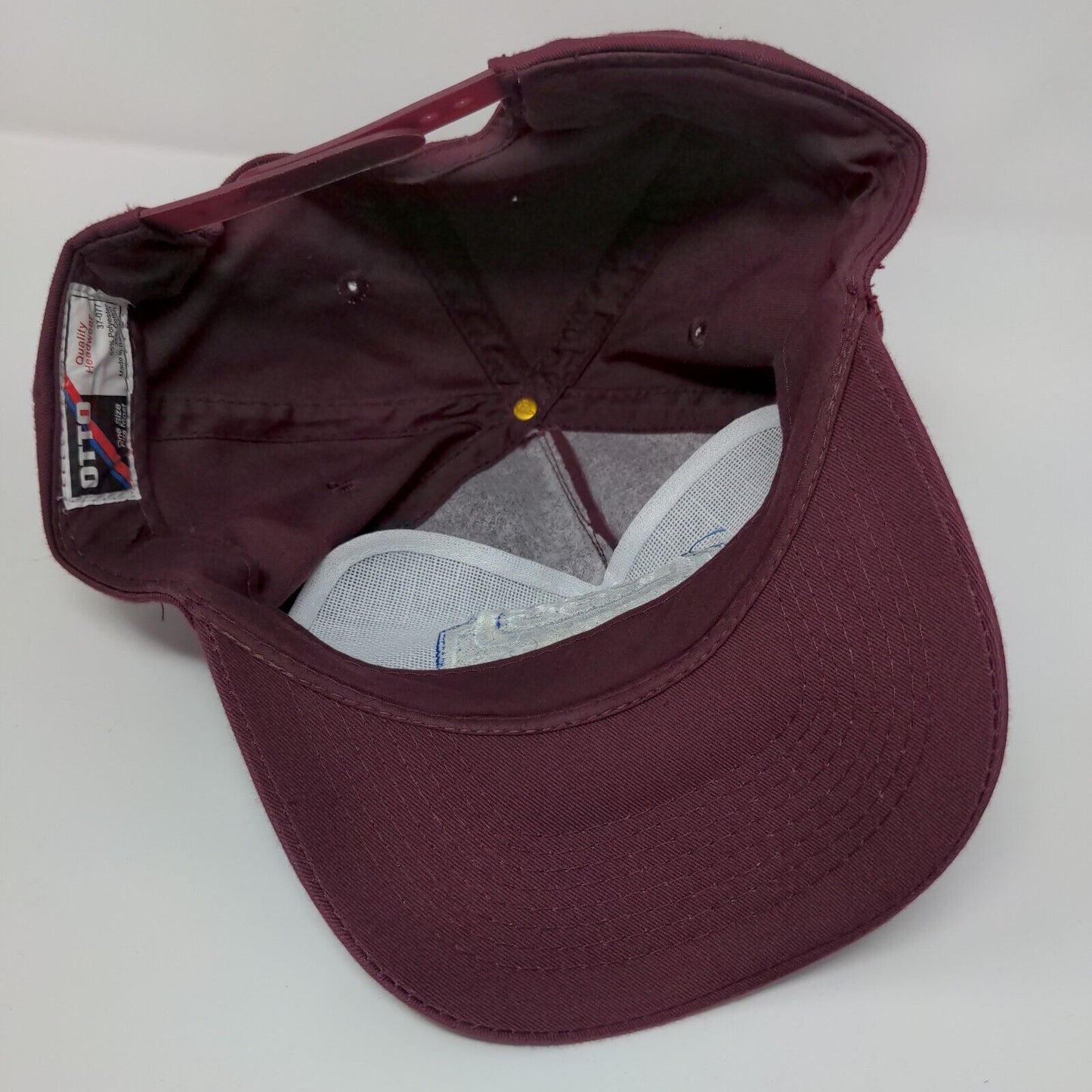 PSC Producers Supply Snapback Hat Red Burgundy OSFM Embroidered Otto
