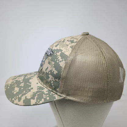 SpiderWire Baseball Cap Beige One Size Digital Camo Mesh Back Strapback Hat