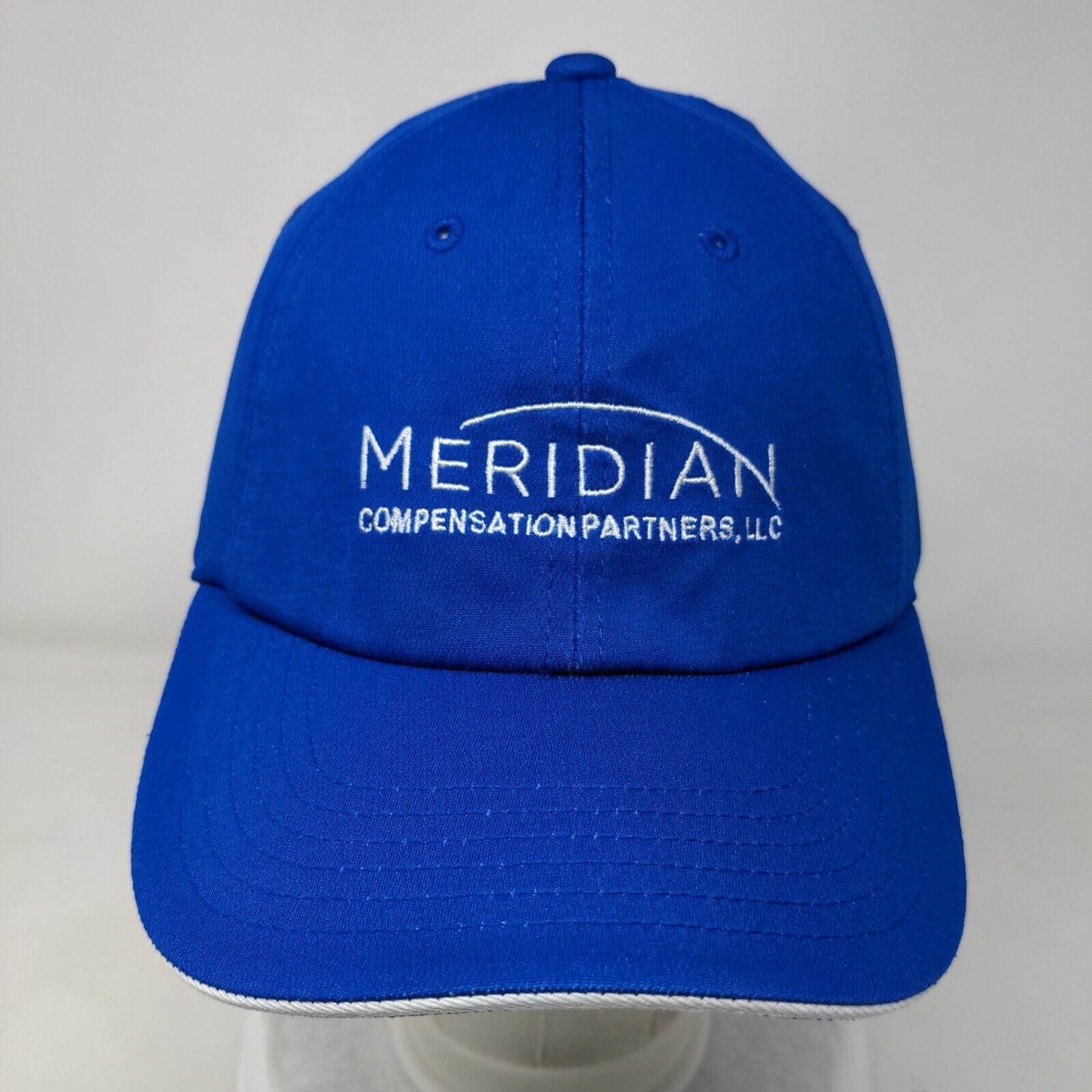 Meridian Strapback Hat Blue One Size Embroidered Port Authority