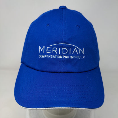 Meridian Strapback Hat Blue One Size Embroidered Port Authority