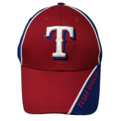 Fan Favorite Texas Rangers Baseball Cap Red Blue White One Size Hat Strapback