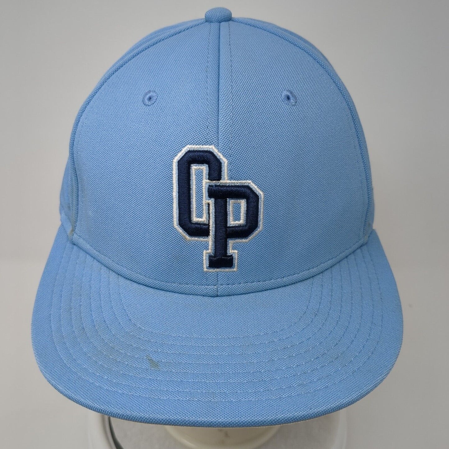 The Game Pro Fitted Hat Blue Medium Embroidered Letters Gametek 6 Panel