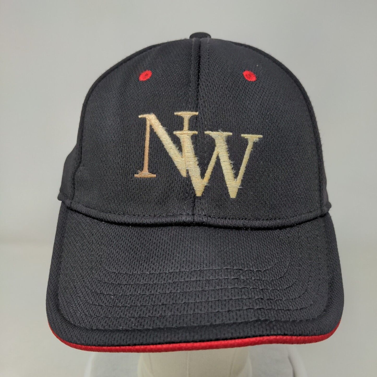 NW Fitted Hat Black Small/Medium Embroidered Solid 6 Panel Otto Flex