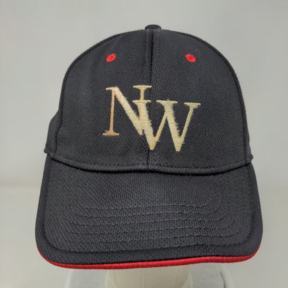 NW Fitted Hat Black Small/Medium Embroidered Solid 6 Panel Otto Flex