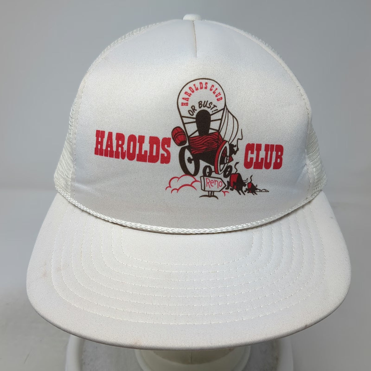 Royal Pacific Enterprises Trucker Hat White One Size Harolds Club Reno Snapback