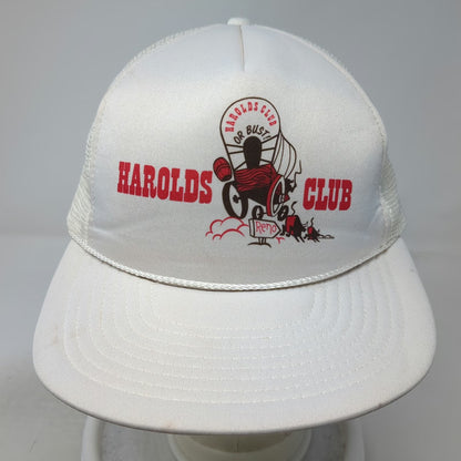 Royal Pacific Enterprises Trucker Hat White One Size Harolds Club Reno Snapback