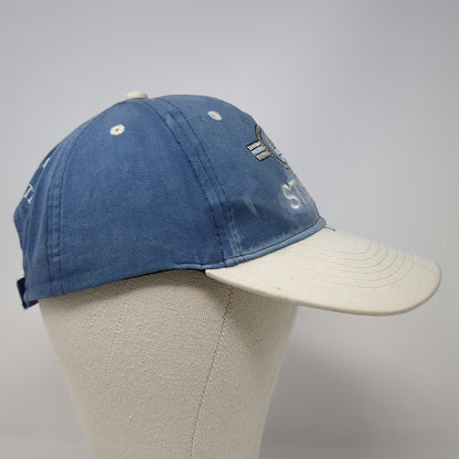 Blue White Baseball Cap OSFM St Maarten St Martin Sailboat Strapback Travel Hat