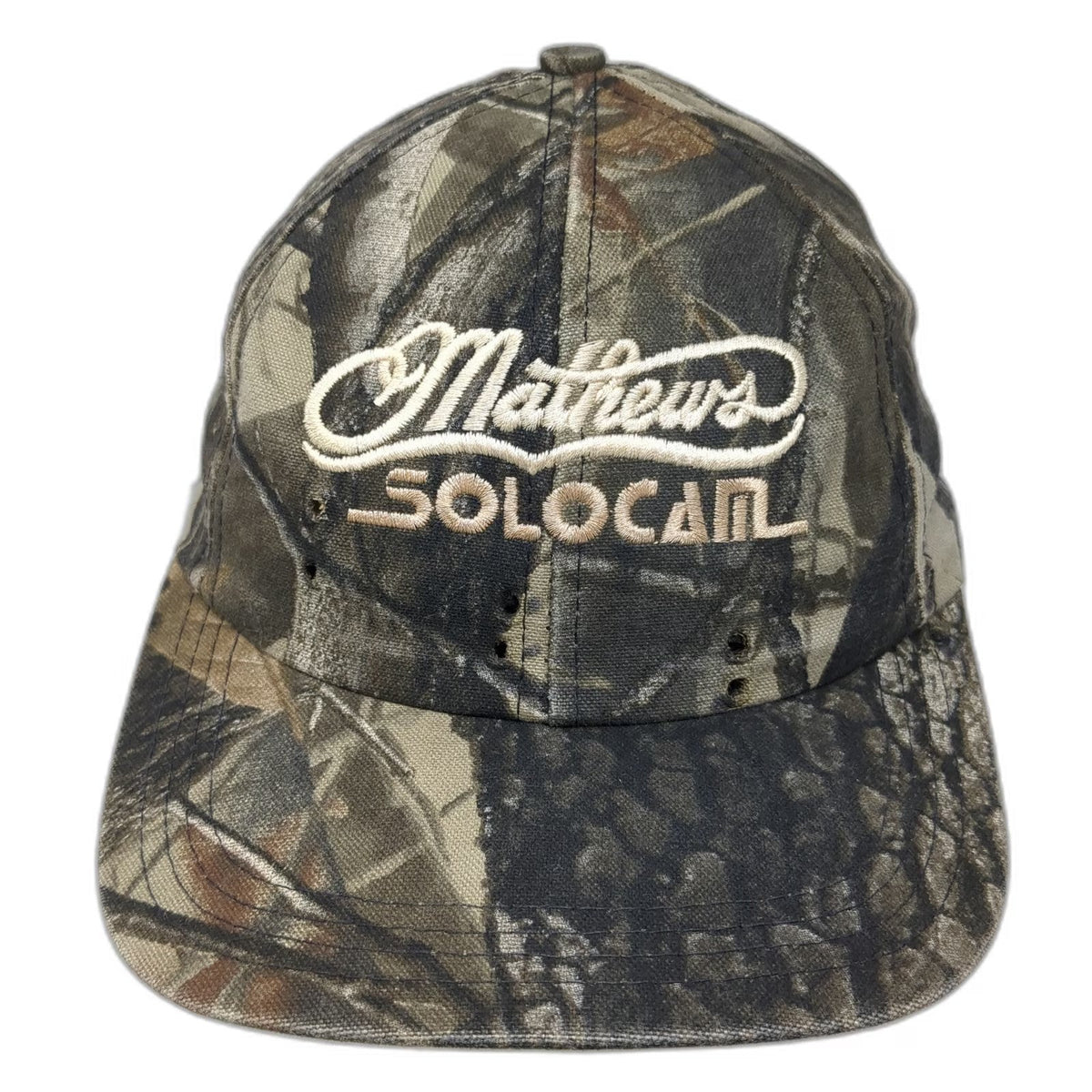 Mathews SoloCam Archery Hunting Camo Baseball Cap Green One Size USA Made Hat