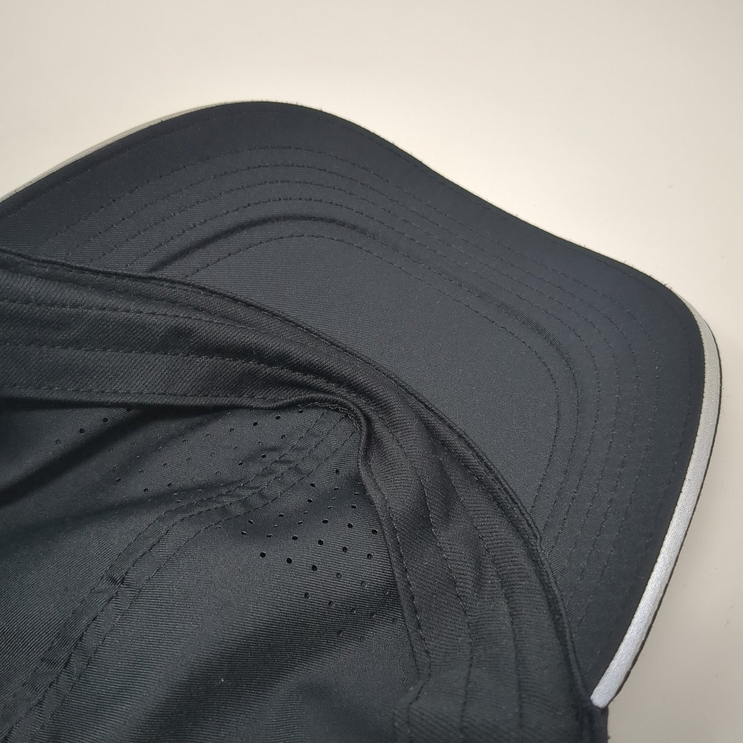 Nike Swoosh Strapback Hat Black One Size Adjustable Laser Cut Dri-Fit