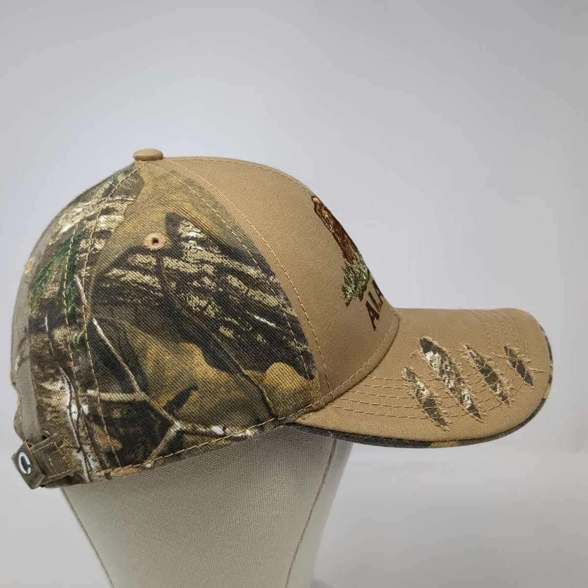Ace USA Alaska Bear Realtree Camo Beige Baseball Cap Hat One Size Embroidered