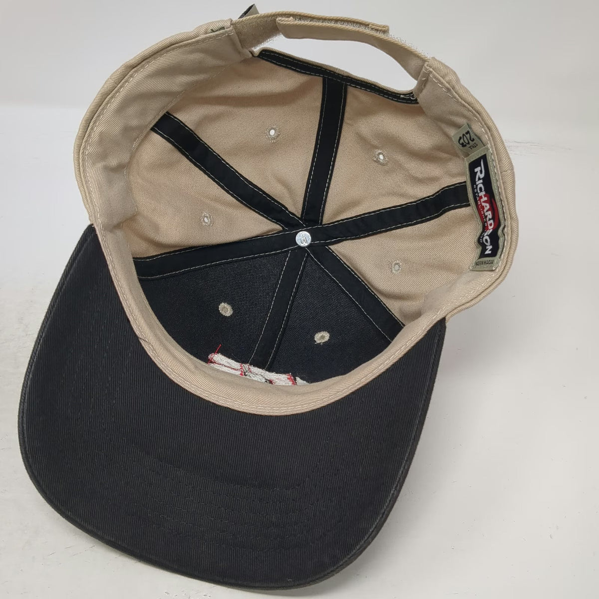 Richardson Baseball Cap Beige One Size Farm Bureau Ins. Logo Contrast Brim Hat