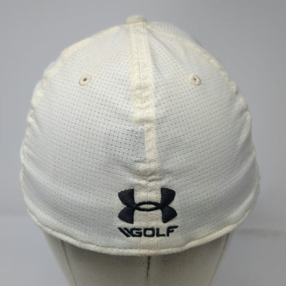 Under Armour Baseball Cap White XL Golf Performance Textured Classic Fit Hat