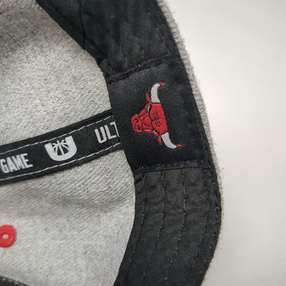 Ultra Game Chicago Bulls NBA 5 Panel Hat Gray Red One Size Flat Brim Snapback