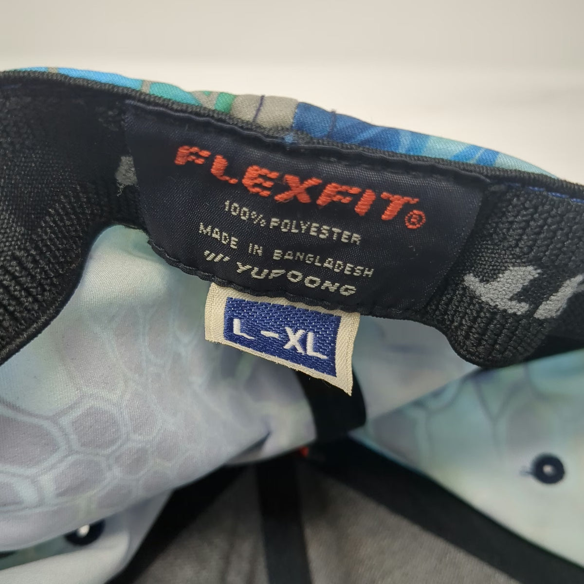 Kryptek Baseball Cap Blue XL Pontus Camo Flexfit IA Logo Structured Stretch Hat
