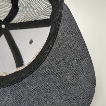 MotoSport Snapback Trucker Hat Gray One Size Mesh Back Ivory Headwear