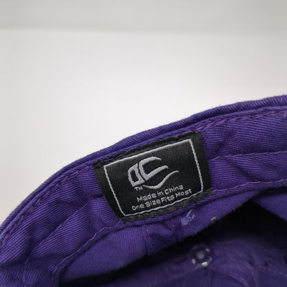 Here For The Good Times Slideback Hat Purple OSFM Adjustable Embroidered OC